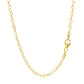 2.5mm 14k Yellow Gold Pendant Chain with Textured Links