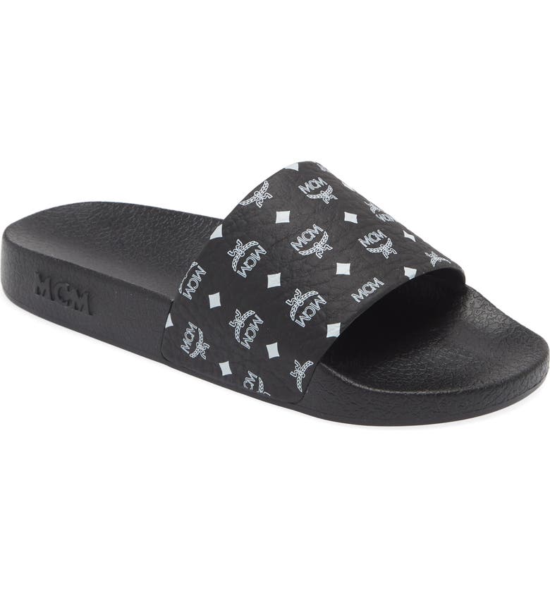 mcm-womens-monogram-slide-sandal-black-size-41