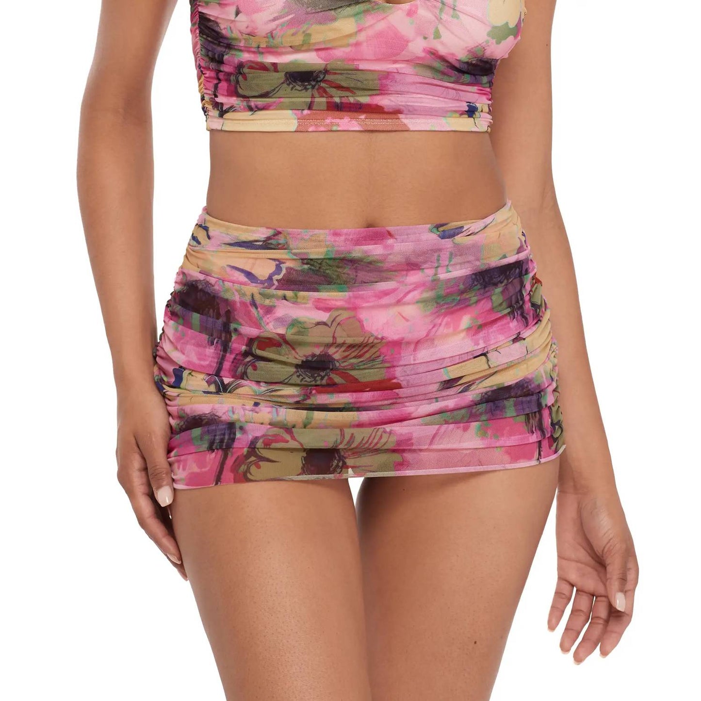 Steve Madden - Ruched Mesh Skirt