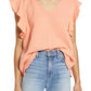 caslon-coral-pink-v-neck-ruffle-sleeve-top-x-large