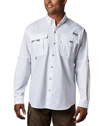 Columbia Men's Bahama Ii Long Sleeve Shirt White Size Large