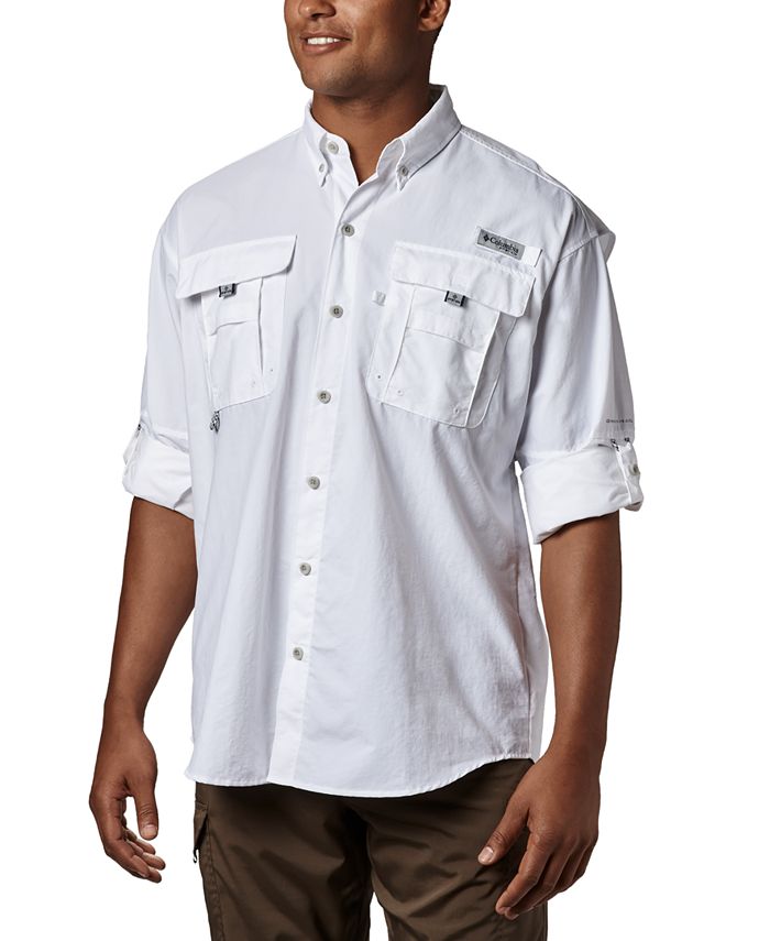 Columbia Men's Bahama Ii Long Sleeve Shirt White Size X-Large