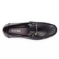 Aston Marc Men's Perforated Buckle Loafers Shoes Black Size 9.5M