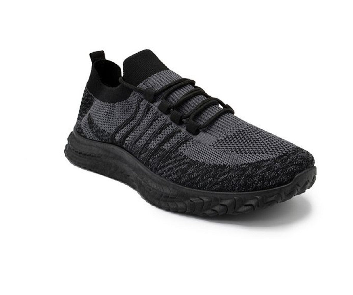 Akademiks Men's Knit Stripe Sneakers Gray Size 8 M