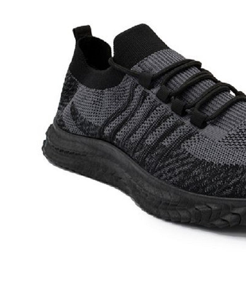 Akademiks Men's Knit Stripe Sneakers Gray Size 8 M