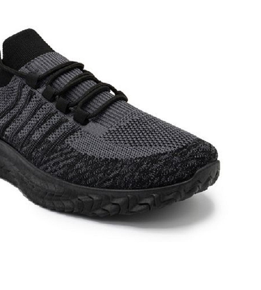Akademiks Men's Knit Stripe Sneakers Gray Size 8 M
