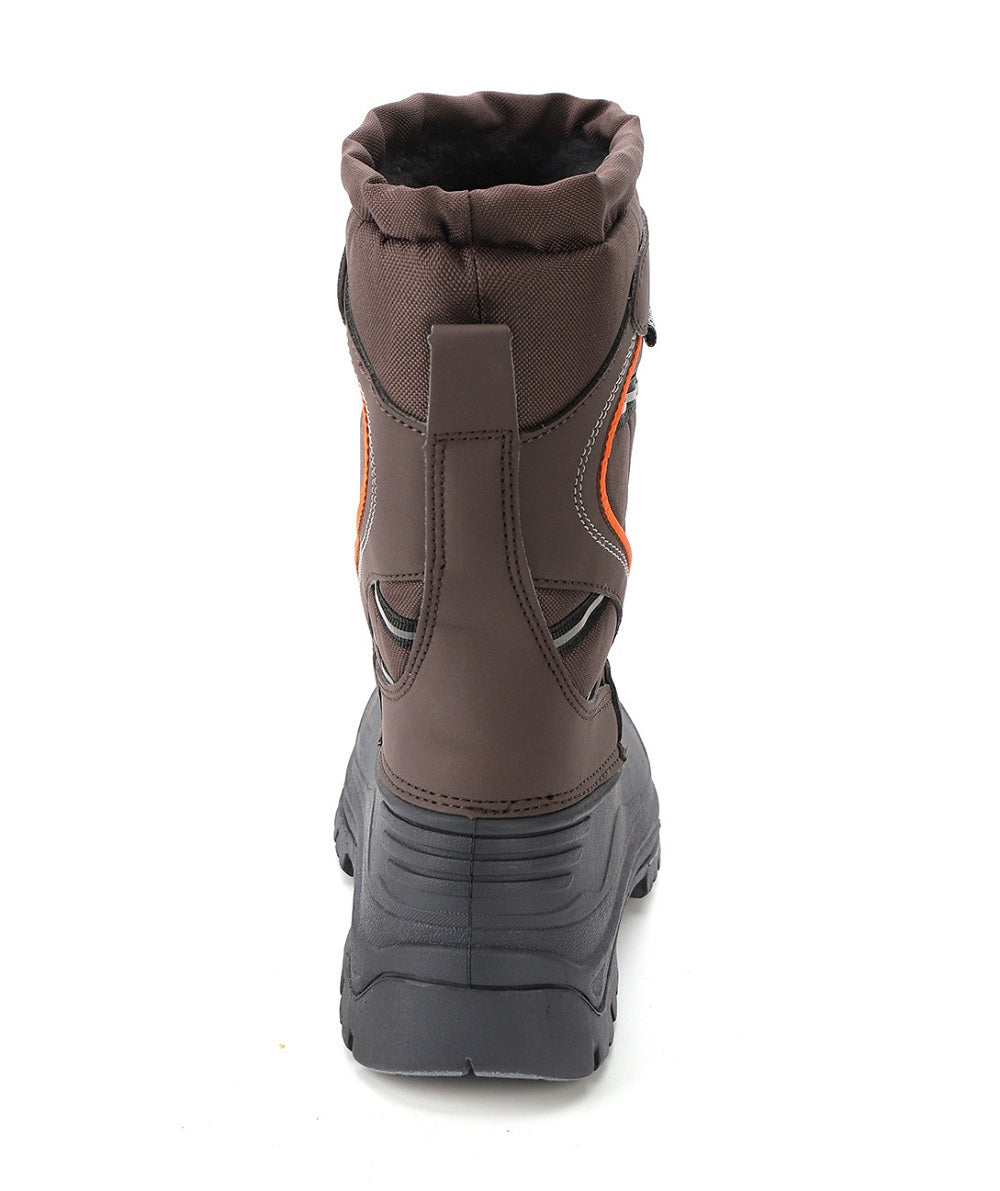 Polar Armor Men's All Weather No Tie Lace Snow Boots Brown Size 9M