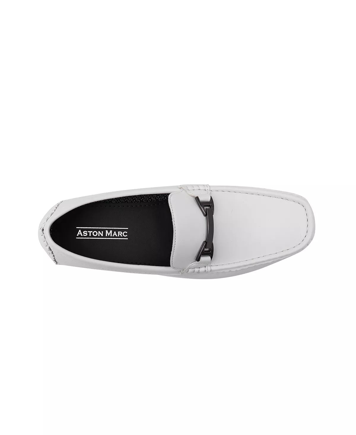 Aston Marc Men's Charter Side Buckle Loafers Men's Shoes White Size 11 M