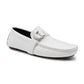 Aston Marc Men's Charter Side Buckle Loafers Men's Shoes White Size 11 M