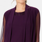 R & M Richards Women's Embellished Dress & Duster Jacket Purple Size 16