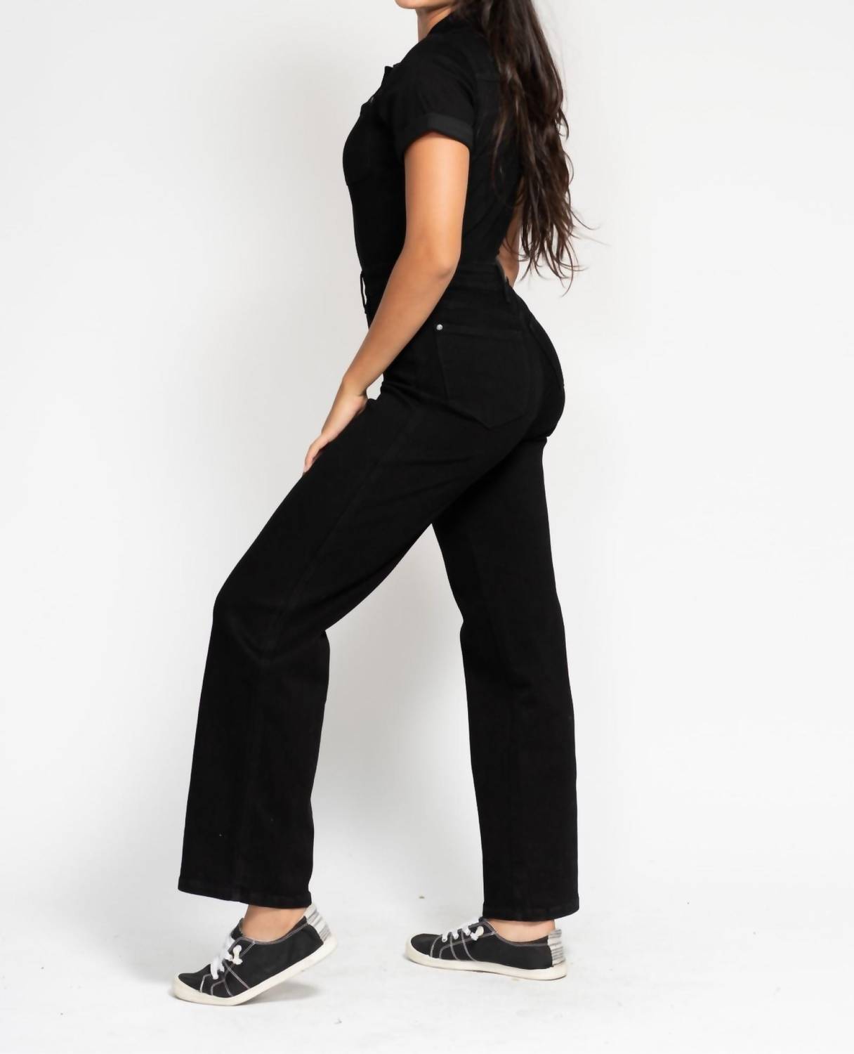 Judy Blue - High Waist Tummy Control Jumpsuit Straight Leg Jeans