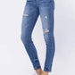 Judy Blue - RAINBOW EMBROIDERY POCKET SKINNY JEAN