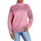 Aqua Women's Knit Marled Turtleneck Sweater Pink Size Large