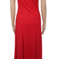 Ralph Lauren Women's Jersey Scoop Neck Maxi Dress Red Size Small
