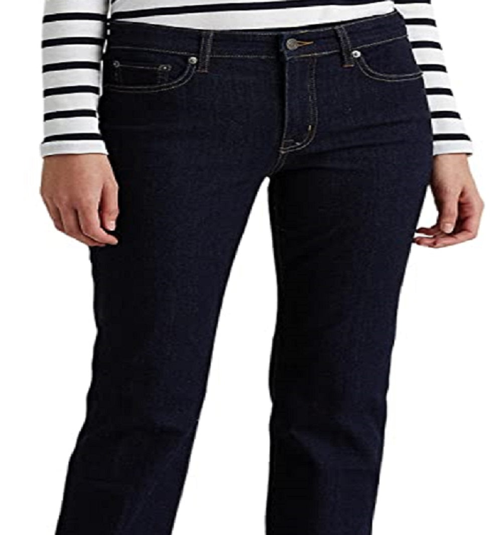 Ralph Lauren Women's Mid Rise Straight Jeans Blue Size 4