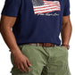 Polo Ralph Lauren Men's Classic Fit American Flag T-Shirt Blue Size Small