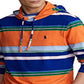 Polo Ralph Lauren Men's Striped Jersey Hooded T-Shirt Orange Size Small