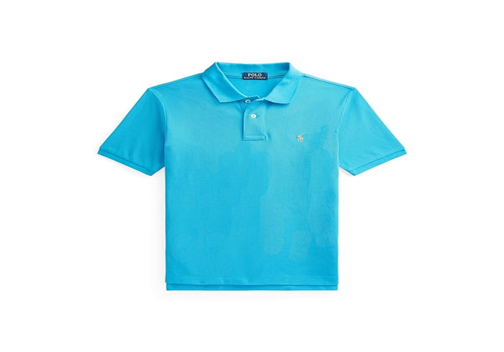 Ralph Lauren Kid's Cotton Mesh Polo Shirt Blue Size Small