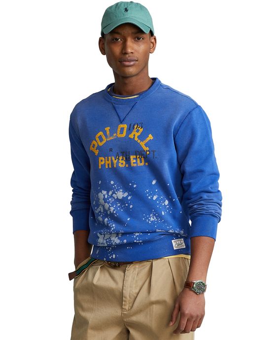 Polo Ralph Lauren लोगो फ़्लीस स्वेटशर्ट नीला साइज़ 2XL