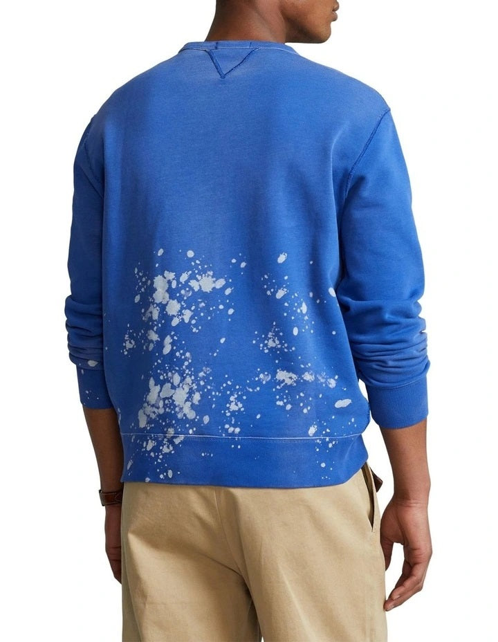 Polo Ralph Lauren लोगो फ़्लीस स्वेटशर्ट नीला साइज़ 2XL