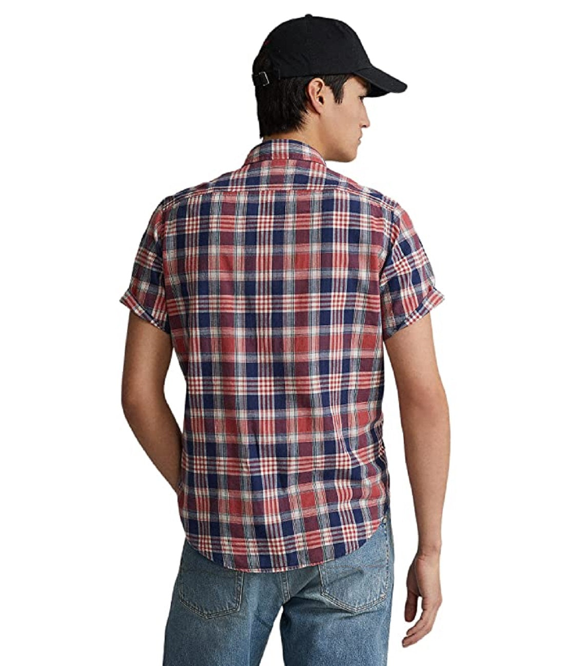 Polo Ralph Lauren Men's Classic Fit Indigo Madras Work Shirt Assorted Size XX-Large