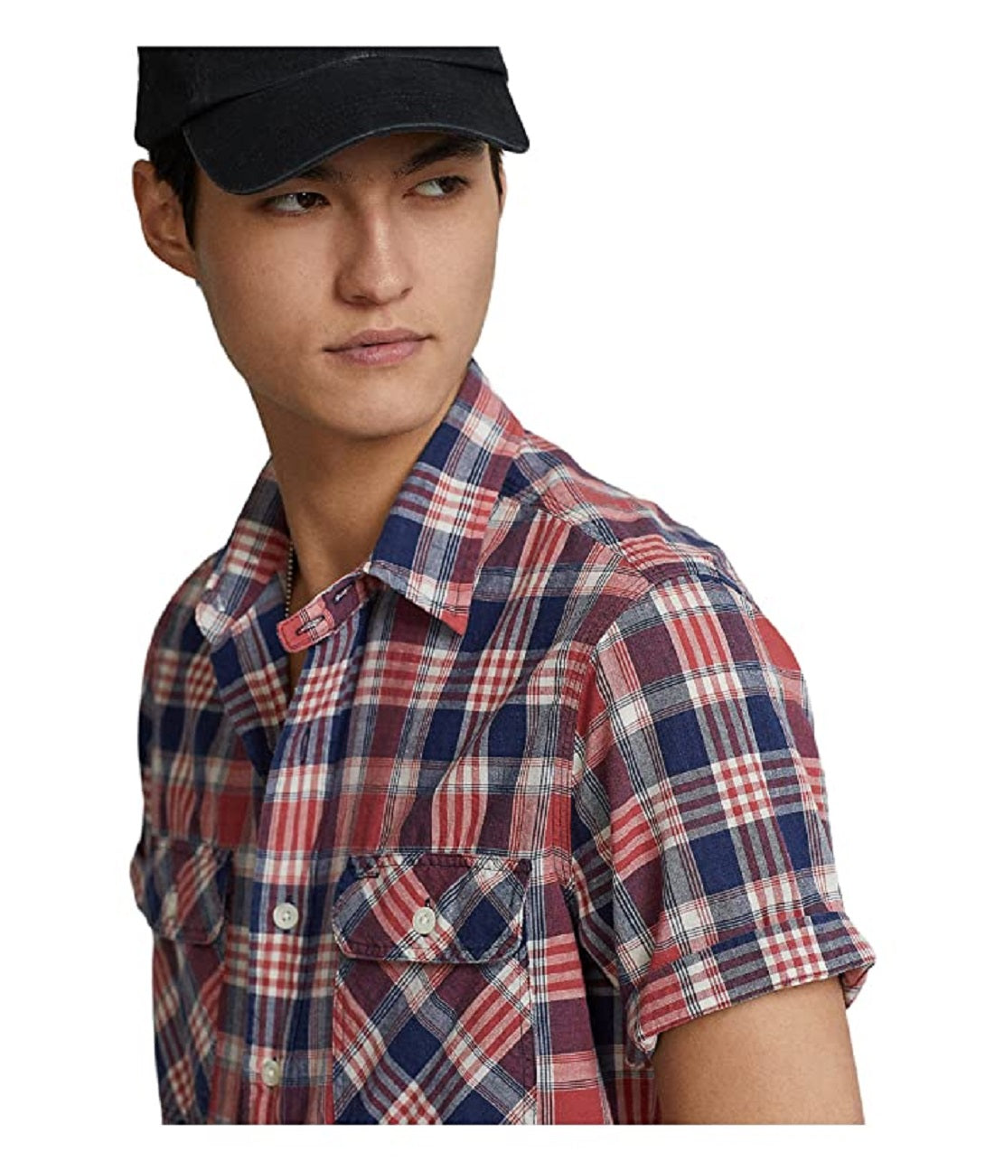 Polo Ralph Lauren Men's Classic Fit Indigo Madras Work Shirt Assorted Size XX-Large