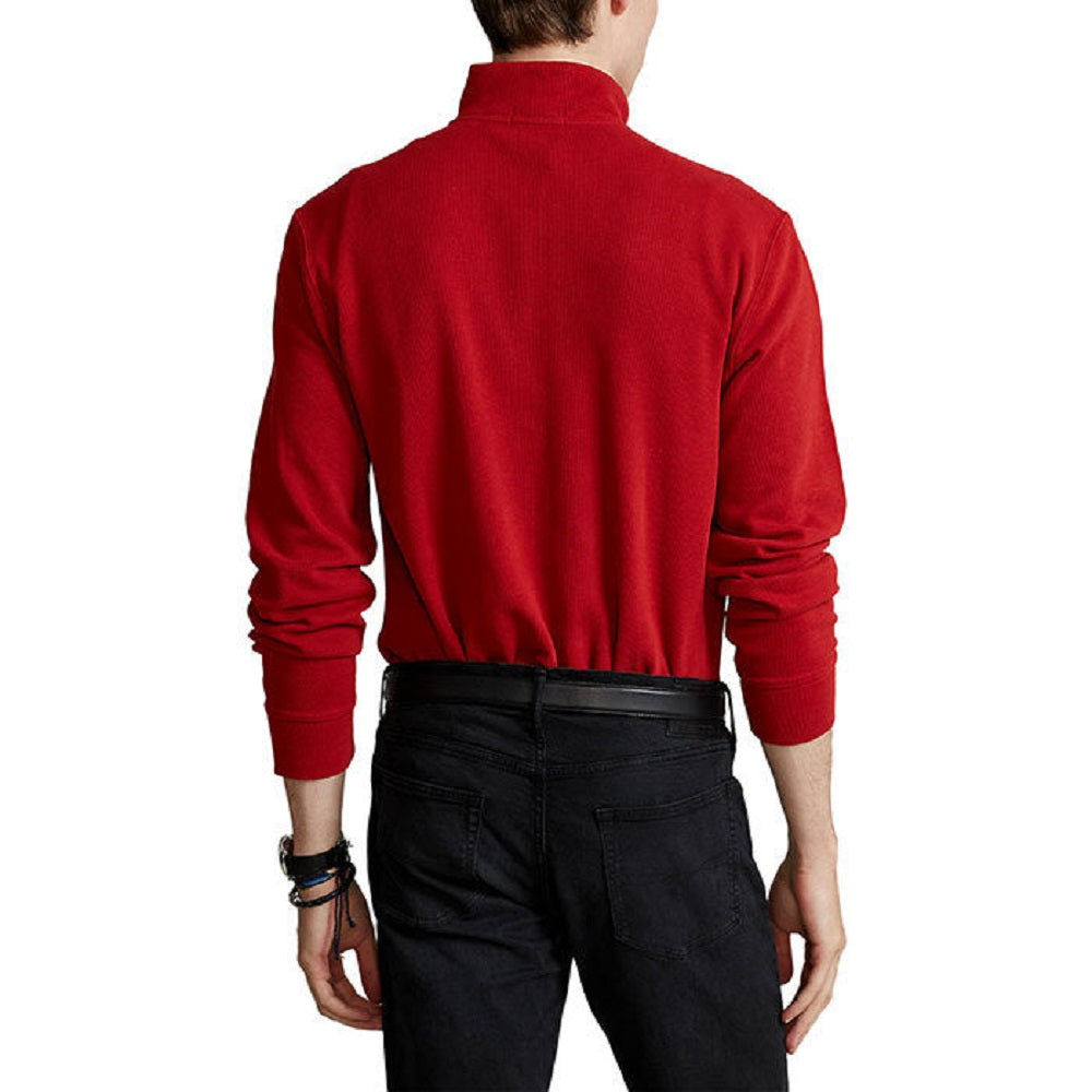 Polo Ralph Lauren Men's Estate Rib Quarter Zip Pullover Red Size Large