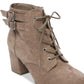 Madden Girl Women's Theoo Lace Up Booties Brown Size 9.5M