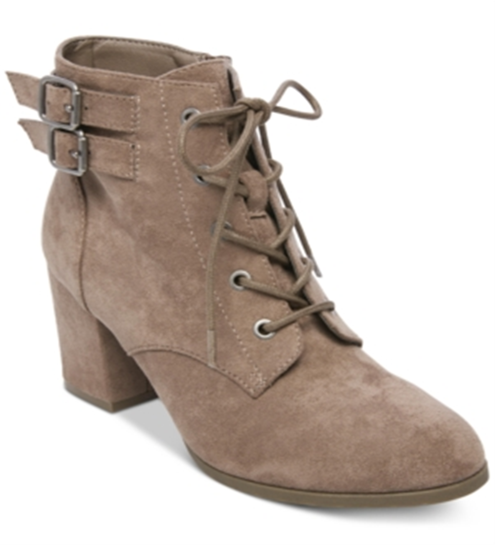 Madden Girl Women's Theoo Lace Up Booties Brown Size 9.5M