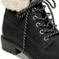 Madden Girl Women's Frankie Faux Fur Hiker Booties Black Size 9.5