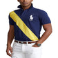 Polo Ralph Lauren Men's Custom Slim Fit Big Pony Mesh Polo Shirt Blue Size Large