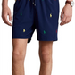 Polo Ralph Lauren Men's Traveler Polo Rider Print Swim Trunks Blue Size Large