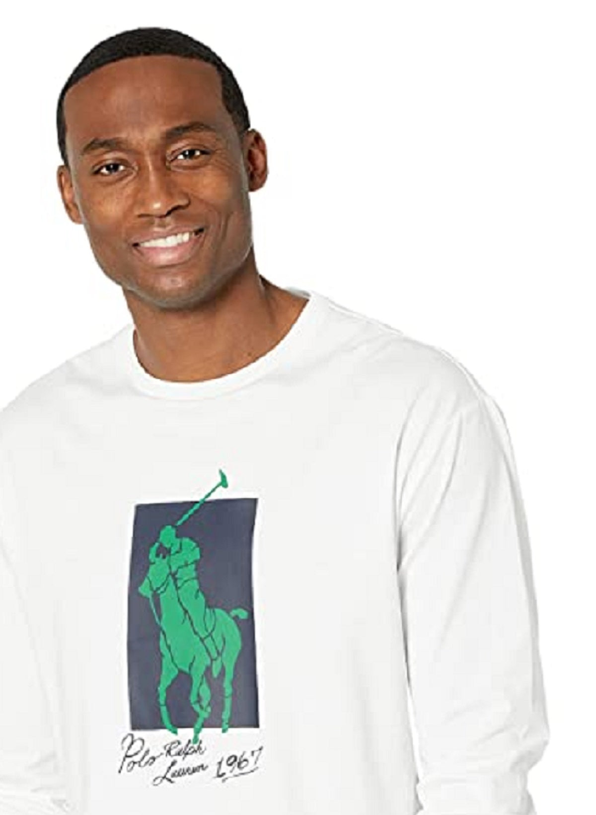 Polo Ralph Lauren Men's Big Pony Classic Fit Jersey T-Shirt White Size Large