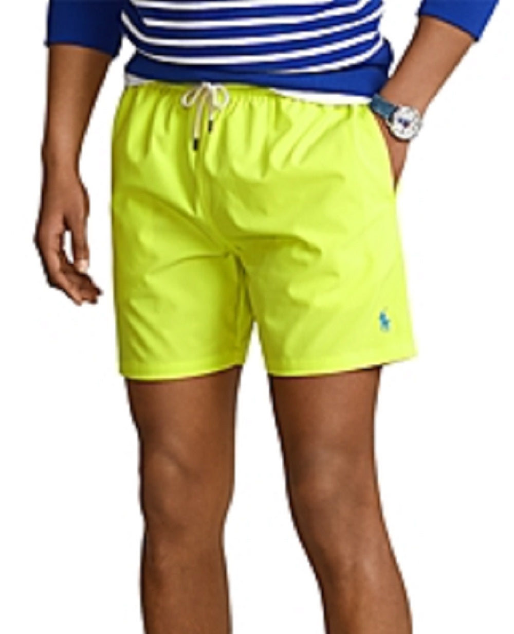 Polo Ralph Lauren Men's Traveler Classic Swim Trunks Yellow Size Medium