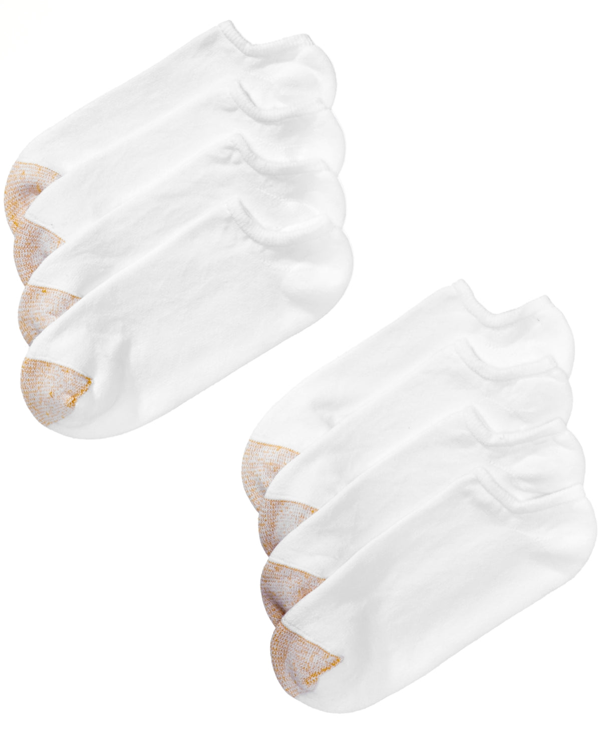 Gold Toe Men's 8 Pack Athletic No Show Socks White Size 6-12