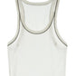 Helmut Lang Women's Cutaway Tank Top White Size Large