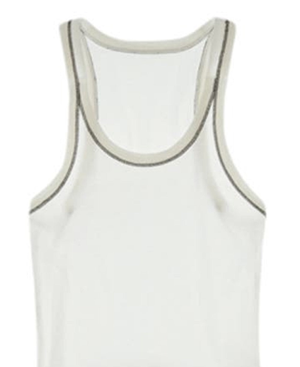 Helmut Lang Women's Cutaway Tank Top White Size Large