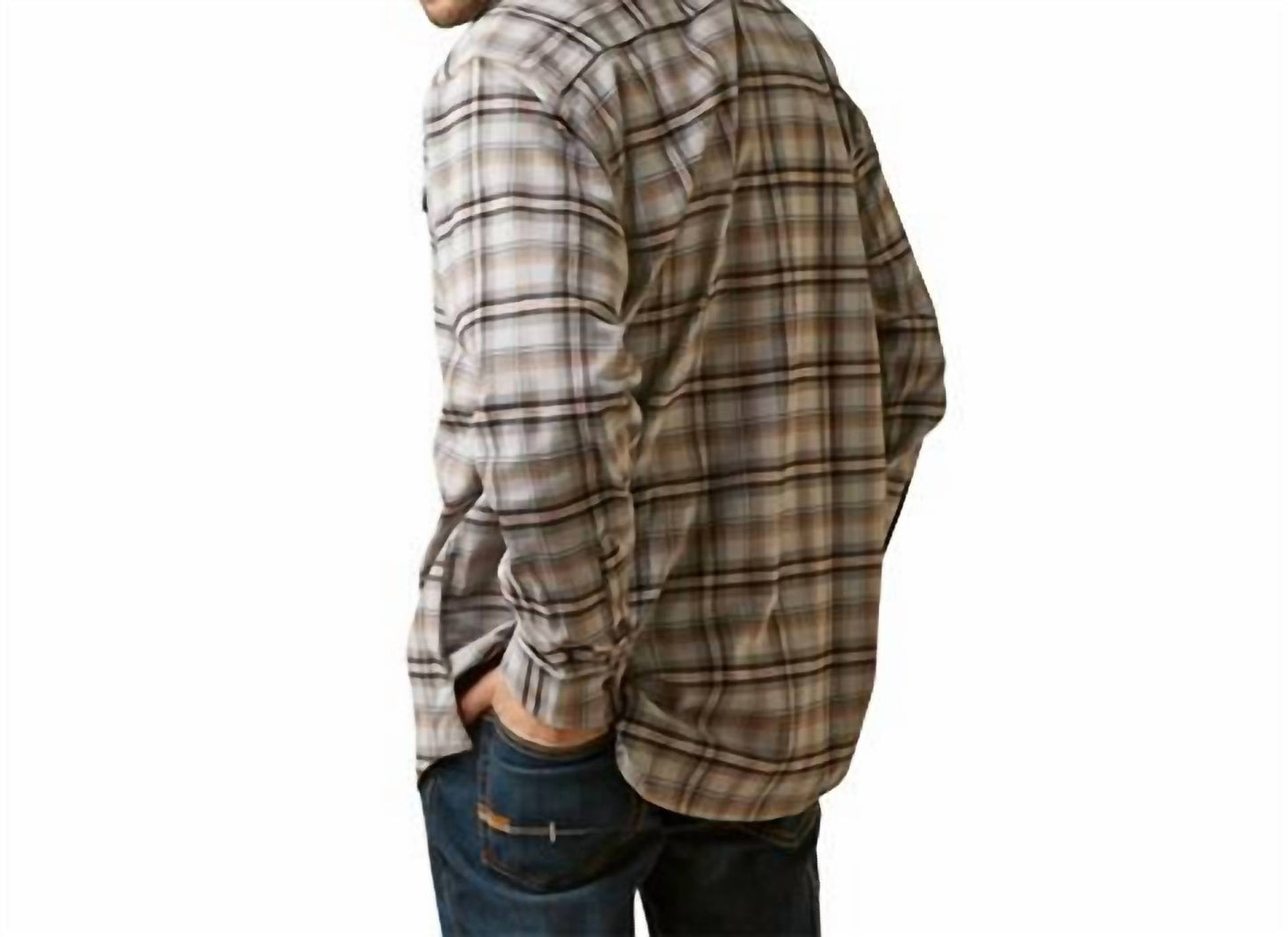 Ariat - पुरुषों की रीबार ड्यूरास्ट्रेच फ्लैनल वर्क शर्ट