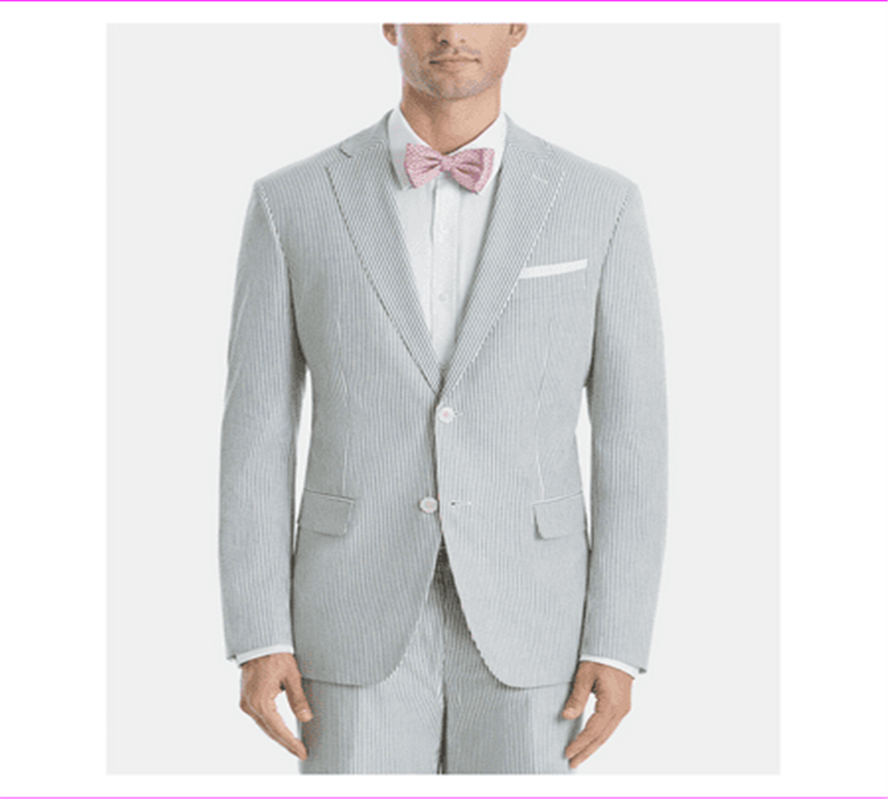Ralph Lauren Men's UltraFlex Classic Fit seersucker Cotton Sport Coat Blue Size 40