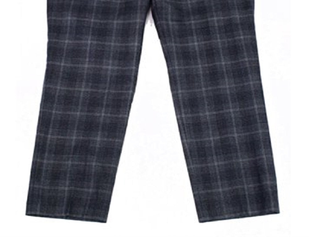 Ralph Lauren Men's Plaid Wool Dress Pants Black Size 38X30