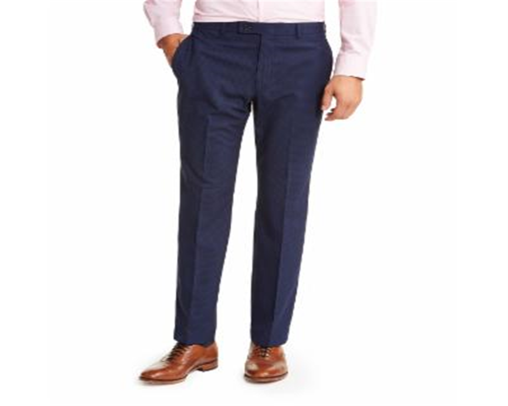 Ralph Lauren Men's Classic Fit Ultraflex Stretch Mini Grid Dress Pants Blue Size 32X30