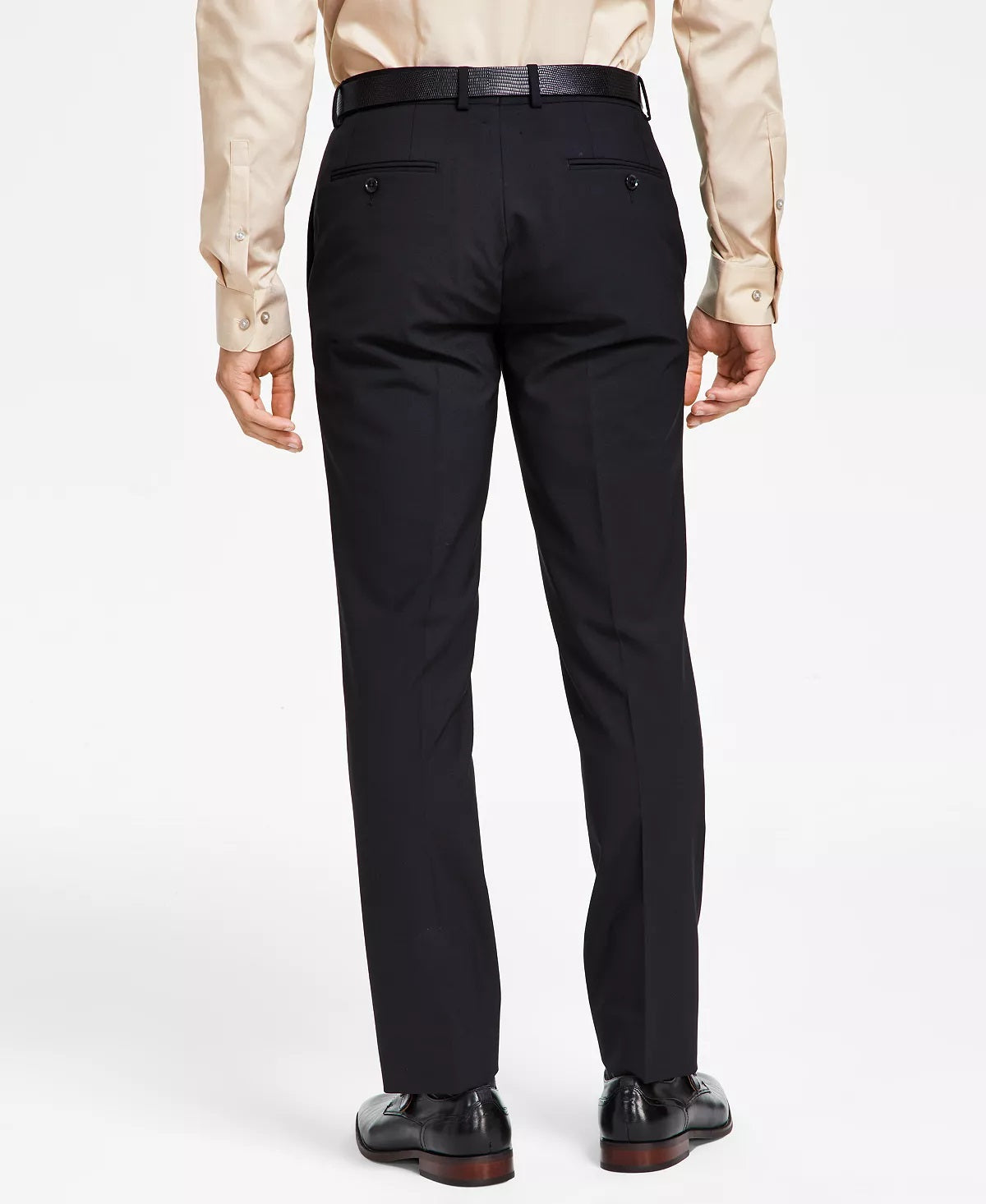 Bar III Men's Slim Fit Wool Suit Pants Black Size 33X32