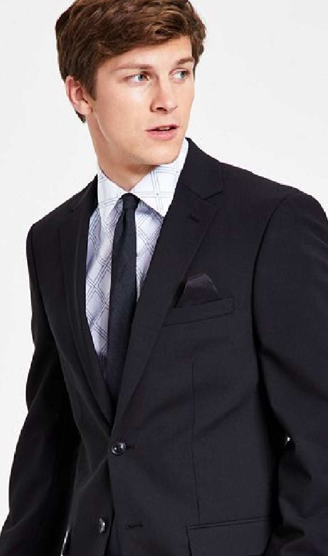 Bar III Men's Skinny Fit Wrinkle Resistant Wool Suit Separate Jacket Blue Size 42