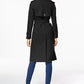 London Fog Women's Belted Double Breasted Water Resistant Trench Coat Black Size Medium