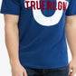 True Religion पुरुषों की लोगो मेनिया टी-शर्ट नीला बड़ा साइज़
