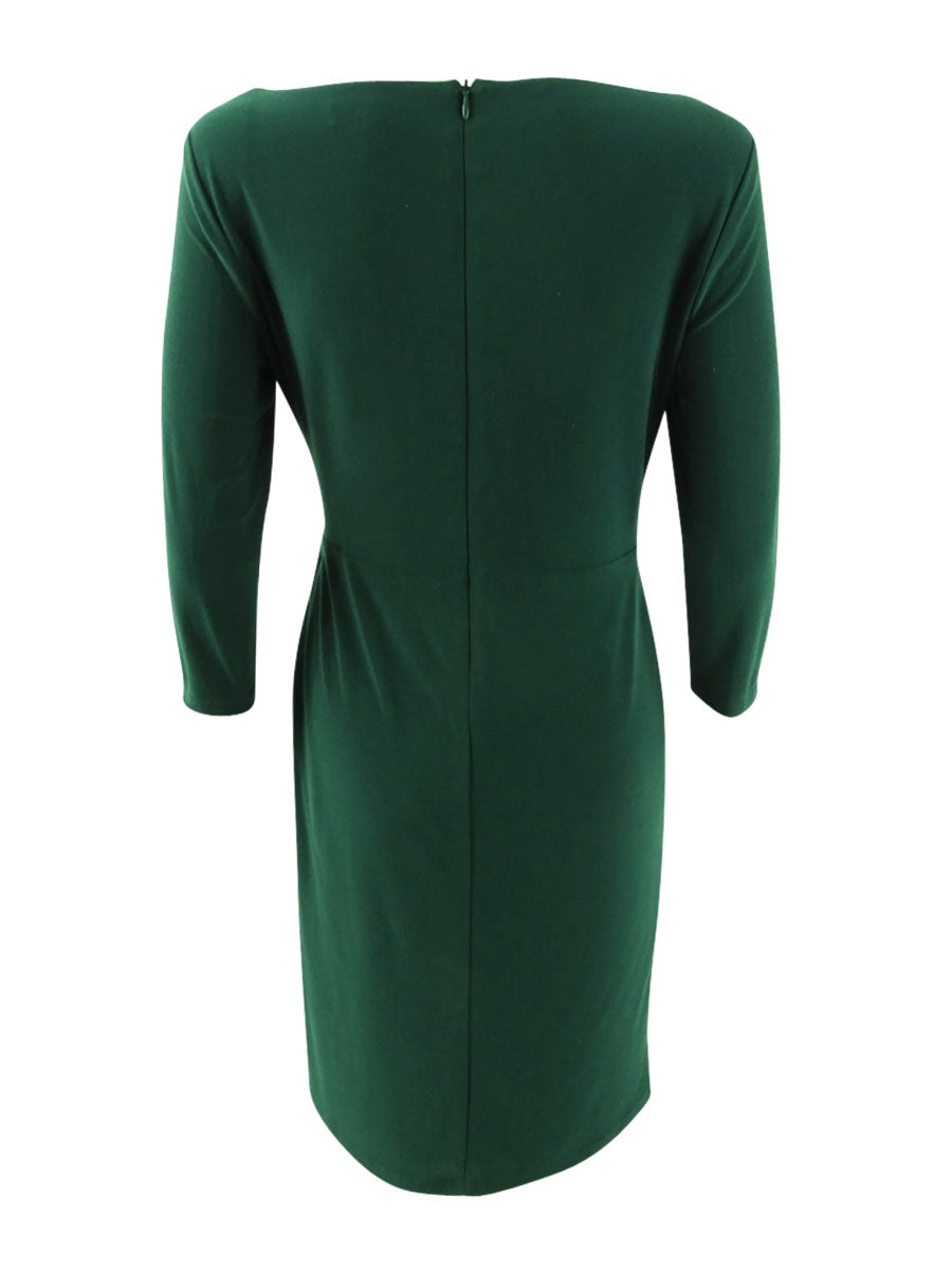 Ralph Lauren Women's Twisted Knot Jersey Dress Green Size 4 Petite