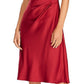 Ralph Lauren Women's Sleeveless V Neck Knee Length Fit Flare Evening Dress Red Size 14