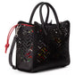 Ralph Lauren Women's Perforated Leather Tyler Tote Bag Black