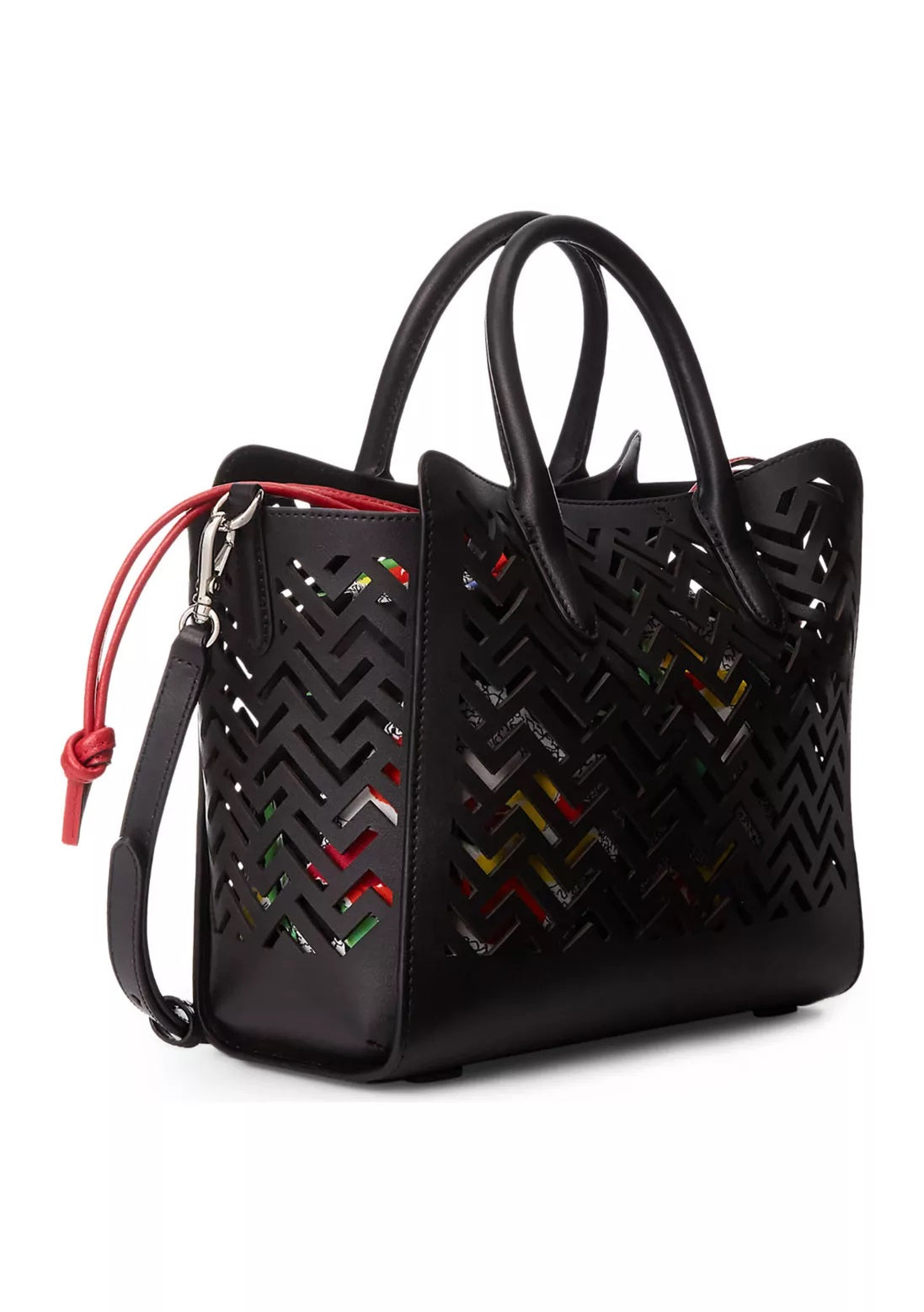 Ralph Lauren Women's Perforated Leather Tyler Tote Bag Black