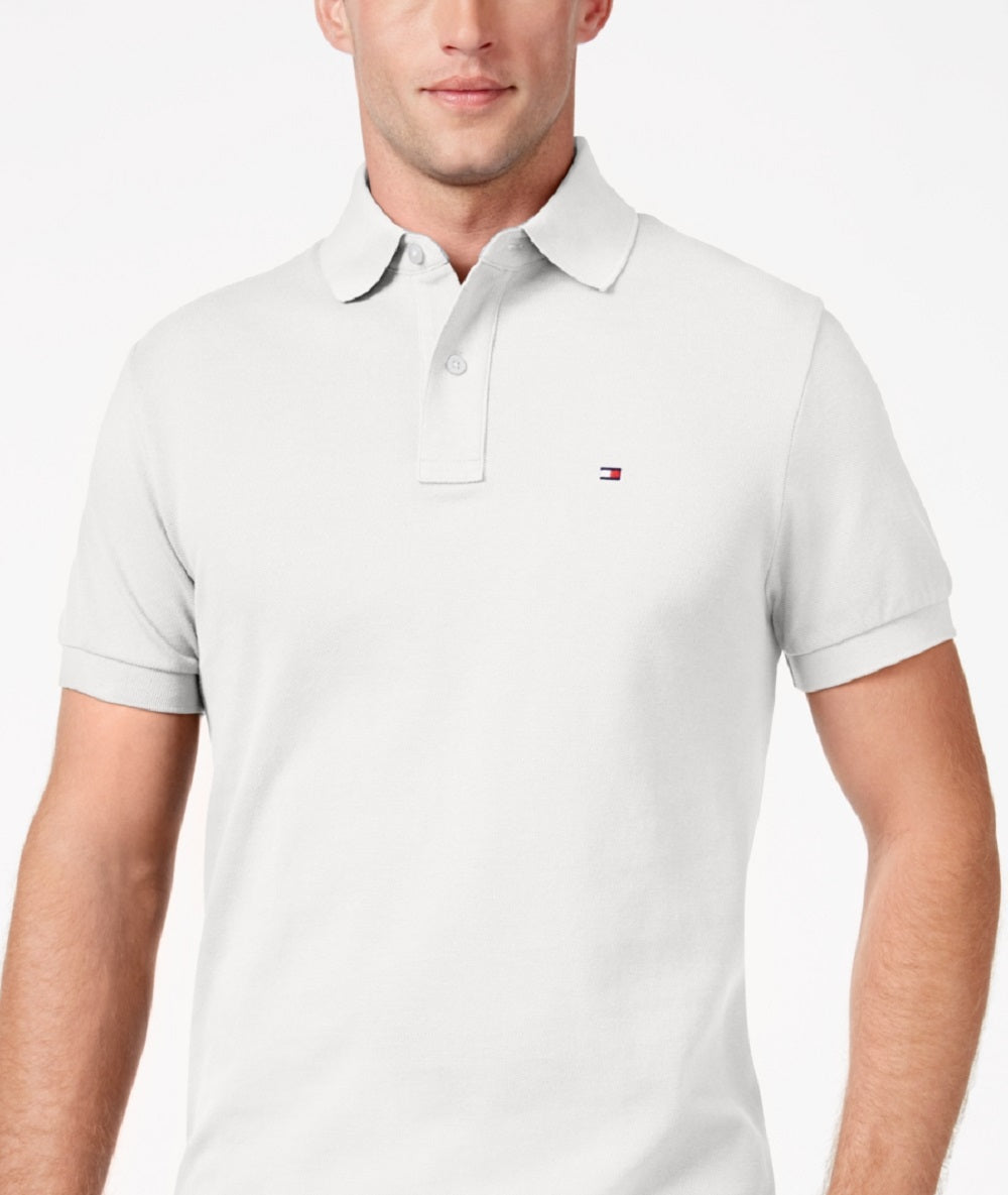 Tommy Hilfiger Men's Custom Fit Polo Shirt White Size Large